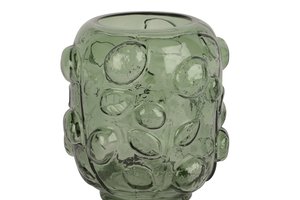 Vase Glass With Lemon & Leaf