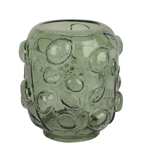 Vase Glass With Lemon & Leaf