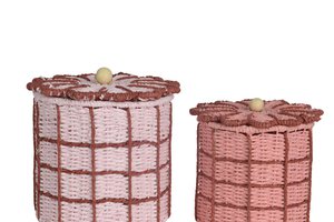 Basket With Flower Lid