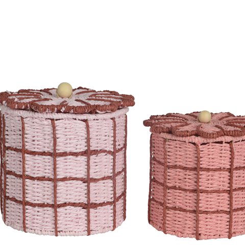 Basket With Flower Lid