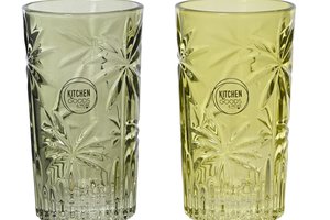 Drinking Glass With Palms