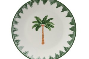 Plate With Palm Tree Mutli