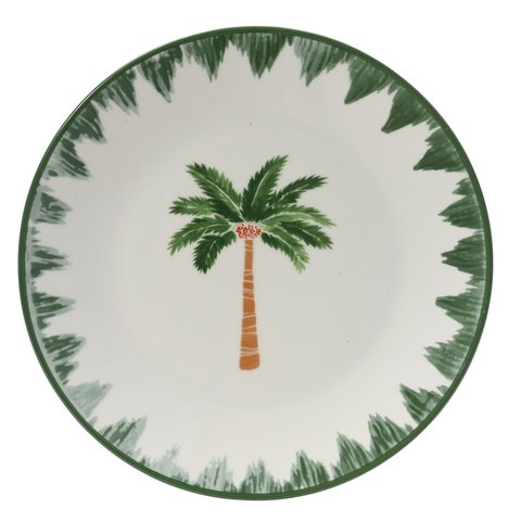 Plate With Palm Tree Mutli