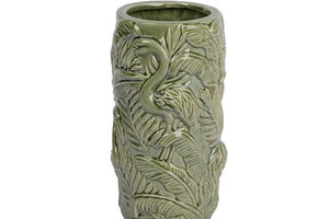 Vase Reaction With Palm Tree