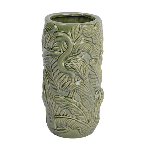 Vase Reaction With Palm Tree