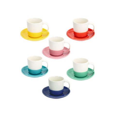 Set 6Pcs Coffee Cup & Saucer