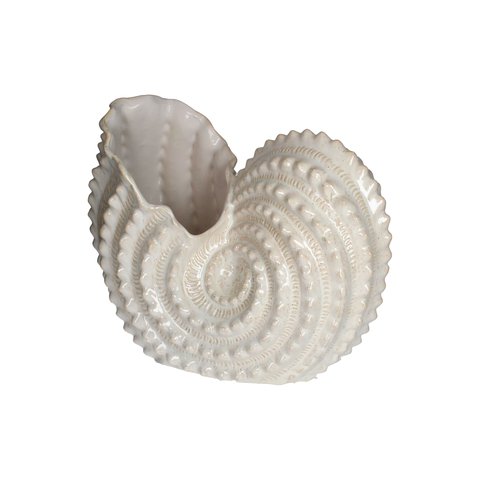 Vase Shell Shape White
