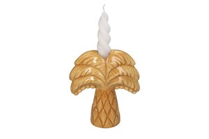 Candle Holder Palm Tree Beige