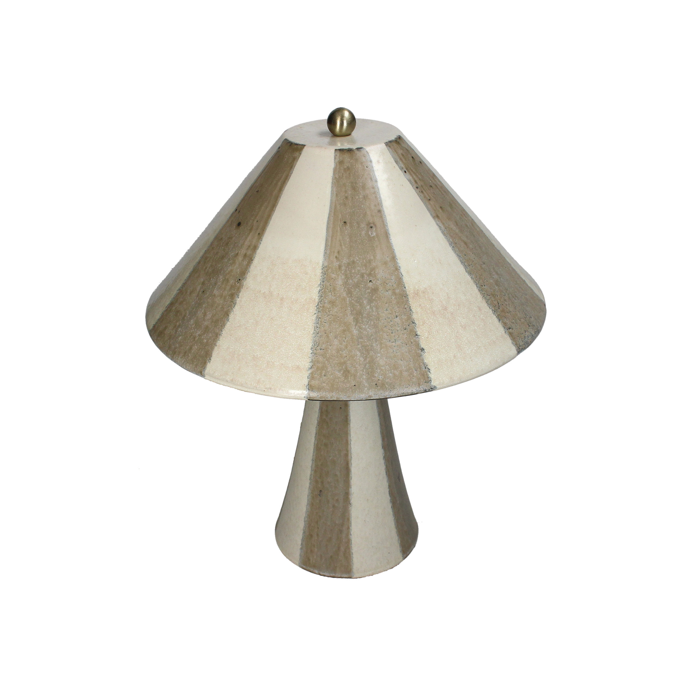 Table Lamp With Stripes Beige