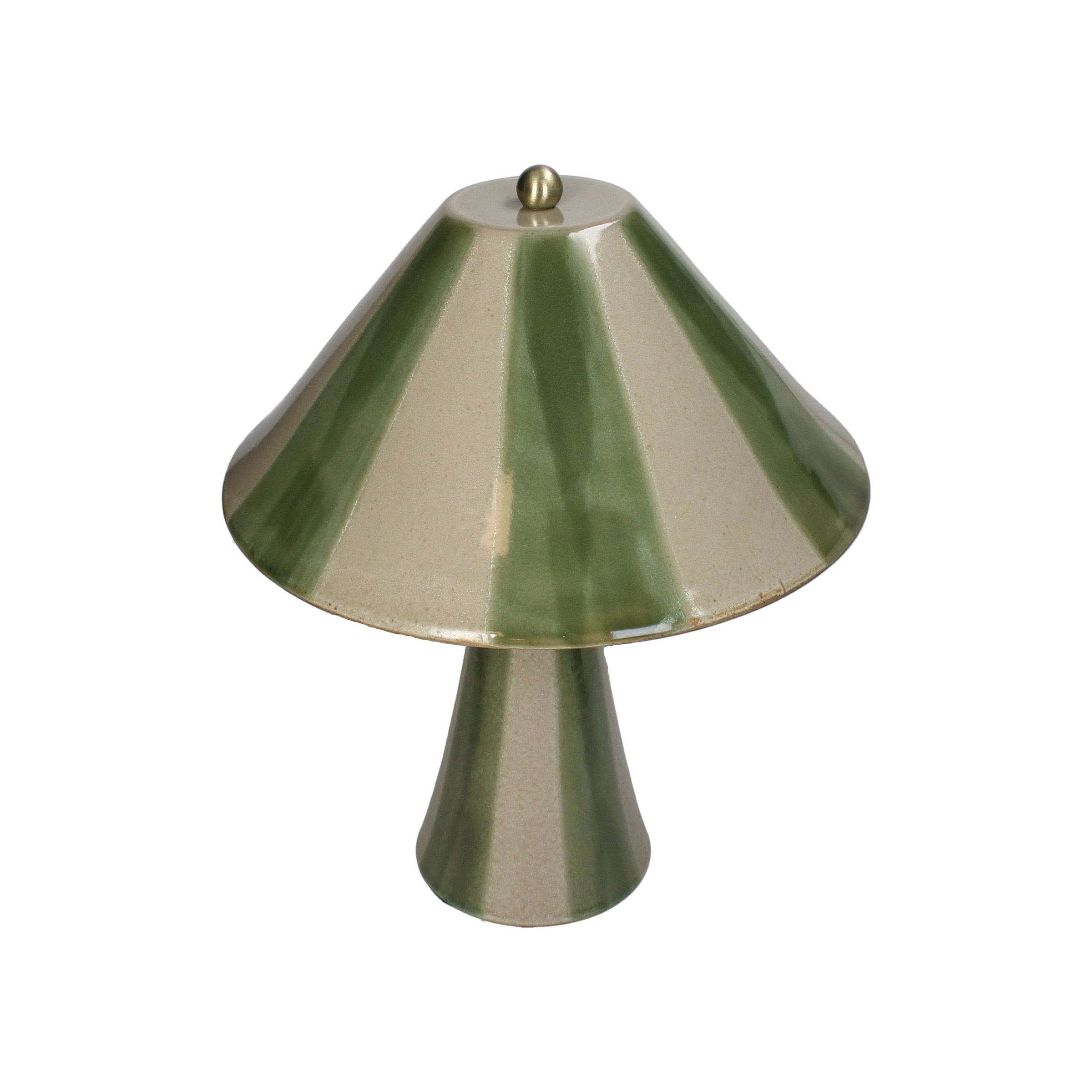 Table Lamp With Stripes Green
