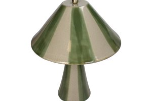 Table Lamp With Stripes Green