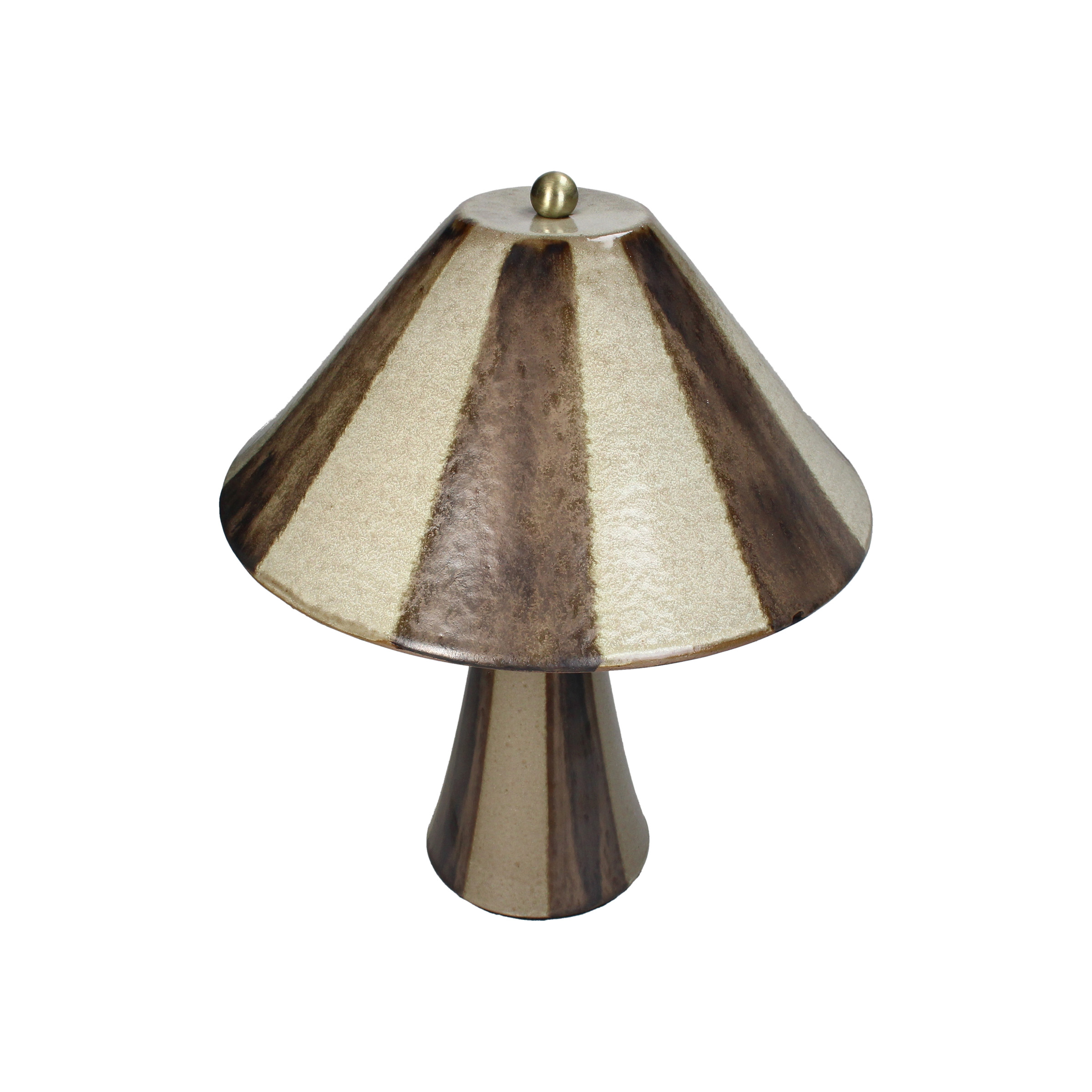 Table Lamp With Stripes Brown