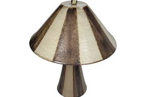 Table Lamp With Stripes Brown