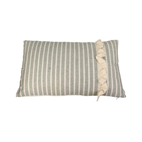 Cushion With Stripes Grey