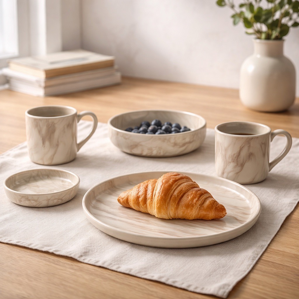 Soup Plate Marble Effect