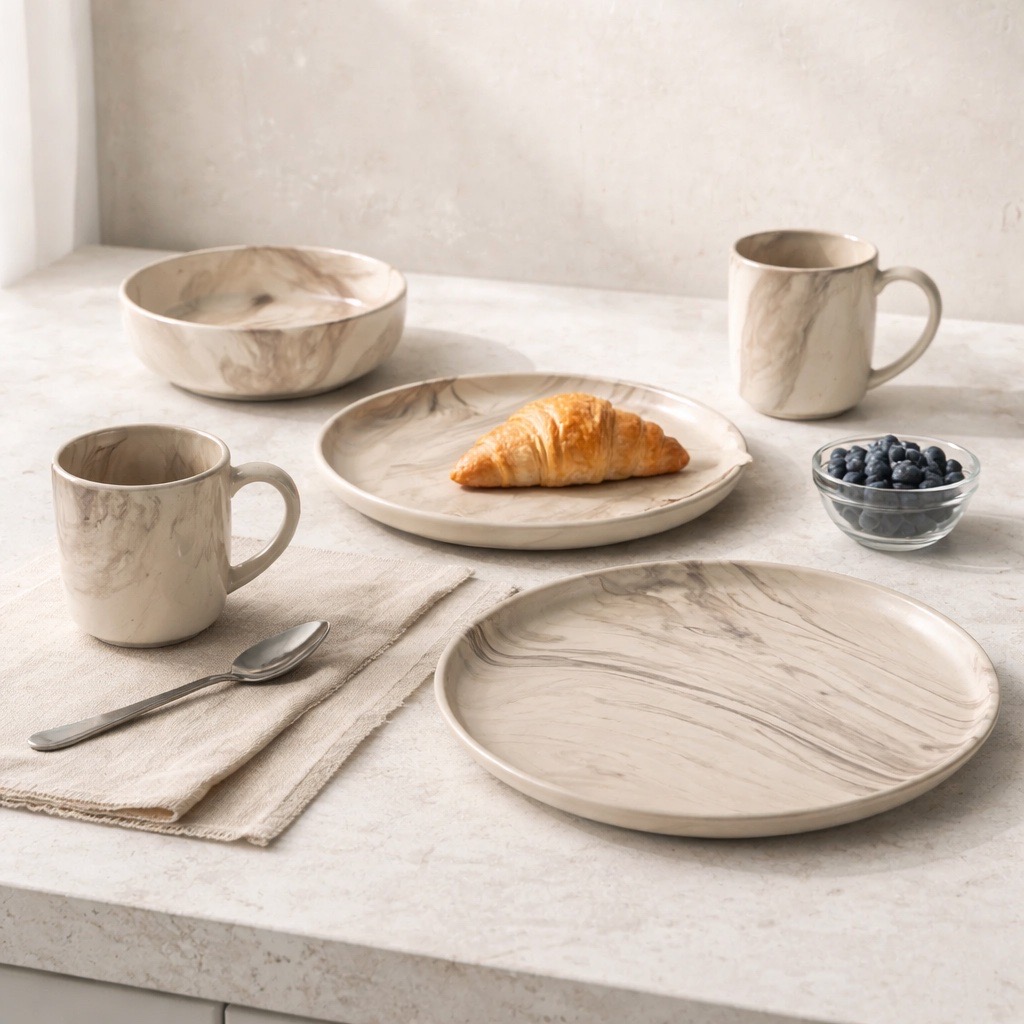 Soup Plate Marble Effect