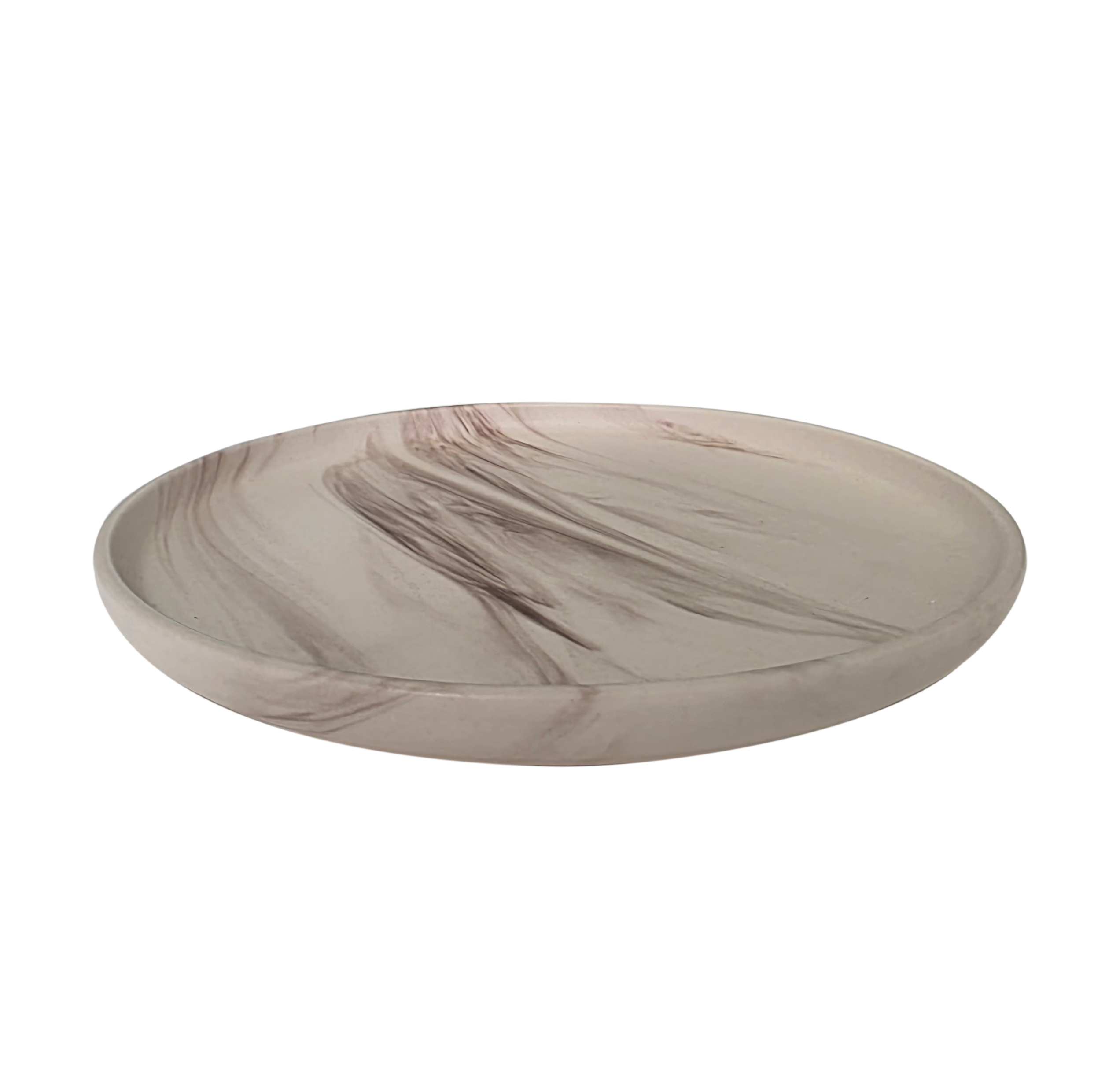 Dessert Plate Marble Effect
