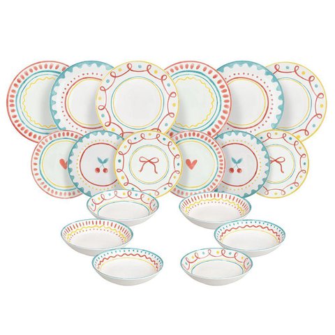Table Set 18pcs Madison Cherry Pop