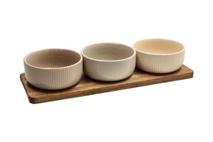 Set of 3pcs bowl with tray