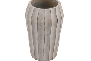 Vase Ribbed Cream