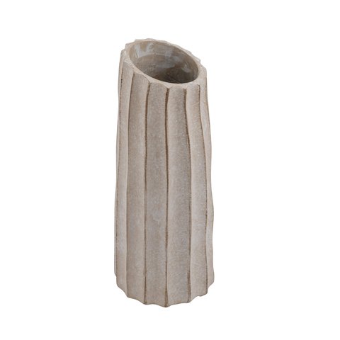 Vase Ribbed Cream