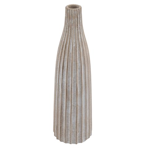 Vase Ribbed Vlute Cream