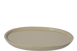 Plate Oval Deco Baige