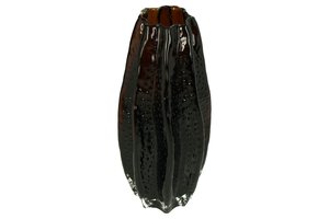 Vase Carambola Shape Glass Brown