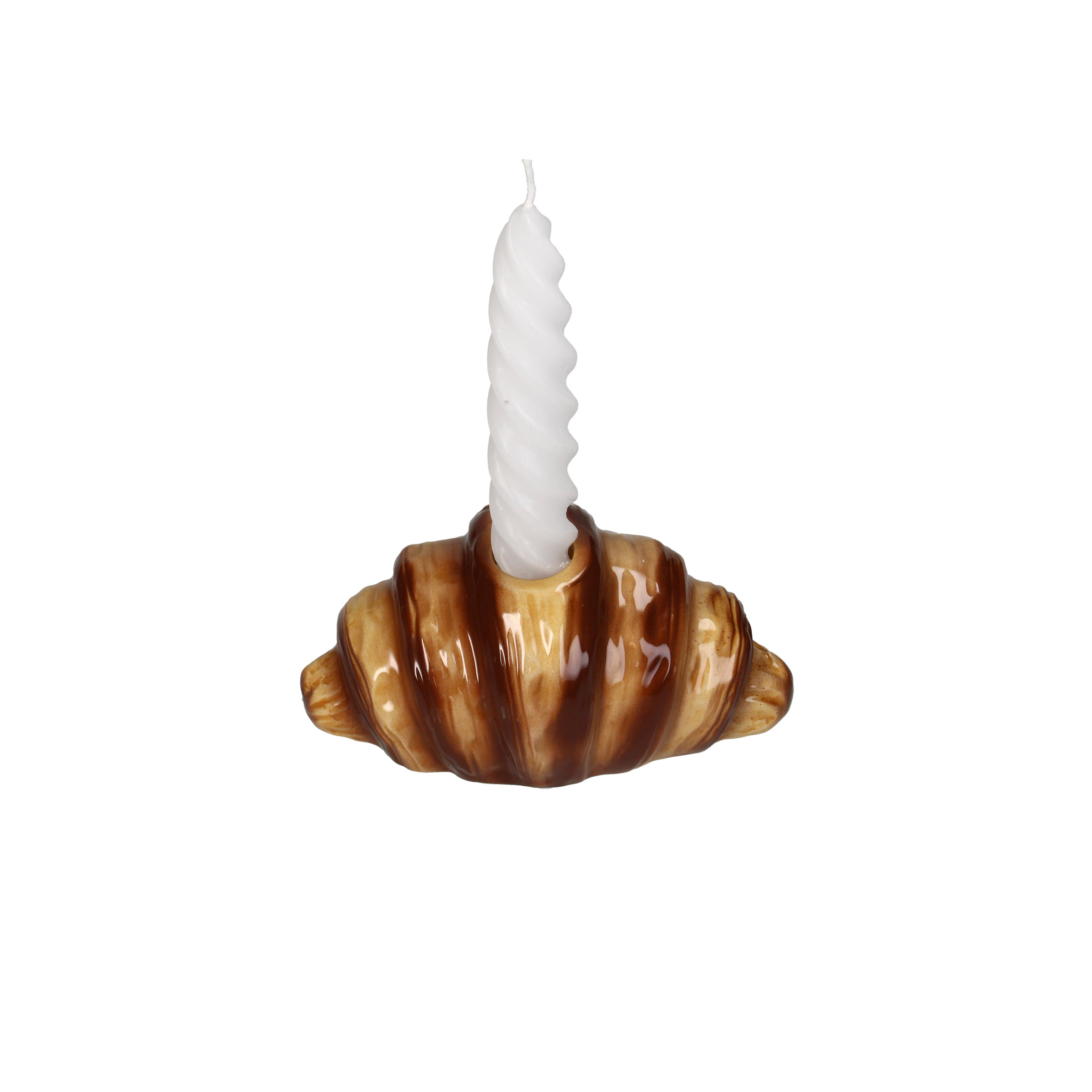 Candle Holder In Croissant Shape