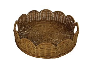 Tray Basket Round Rattan