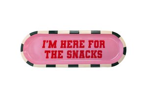Plate Deco "I'm here for the snacks"