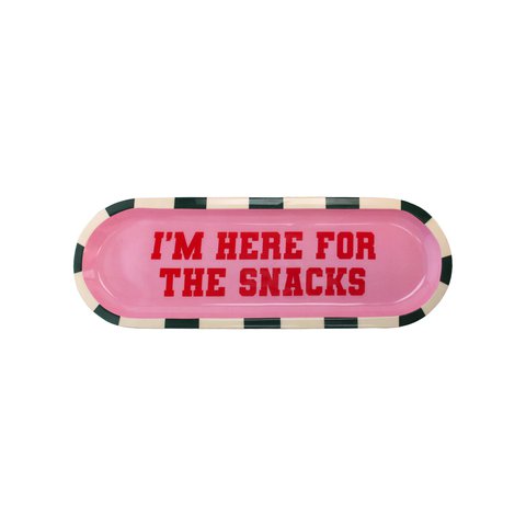 Plate Deco "I'm here for the snacks"
