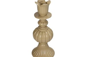 Candle Holder Tulip Rim Beige