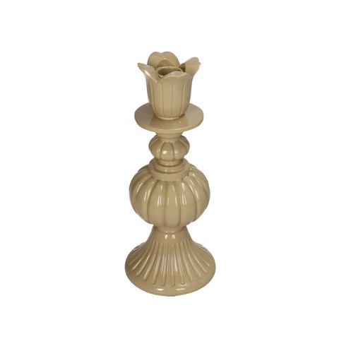 Candle Holder Tulip Rim Beige