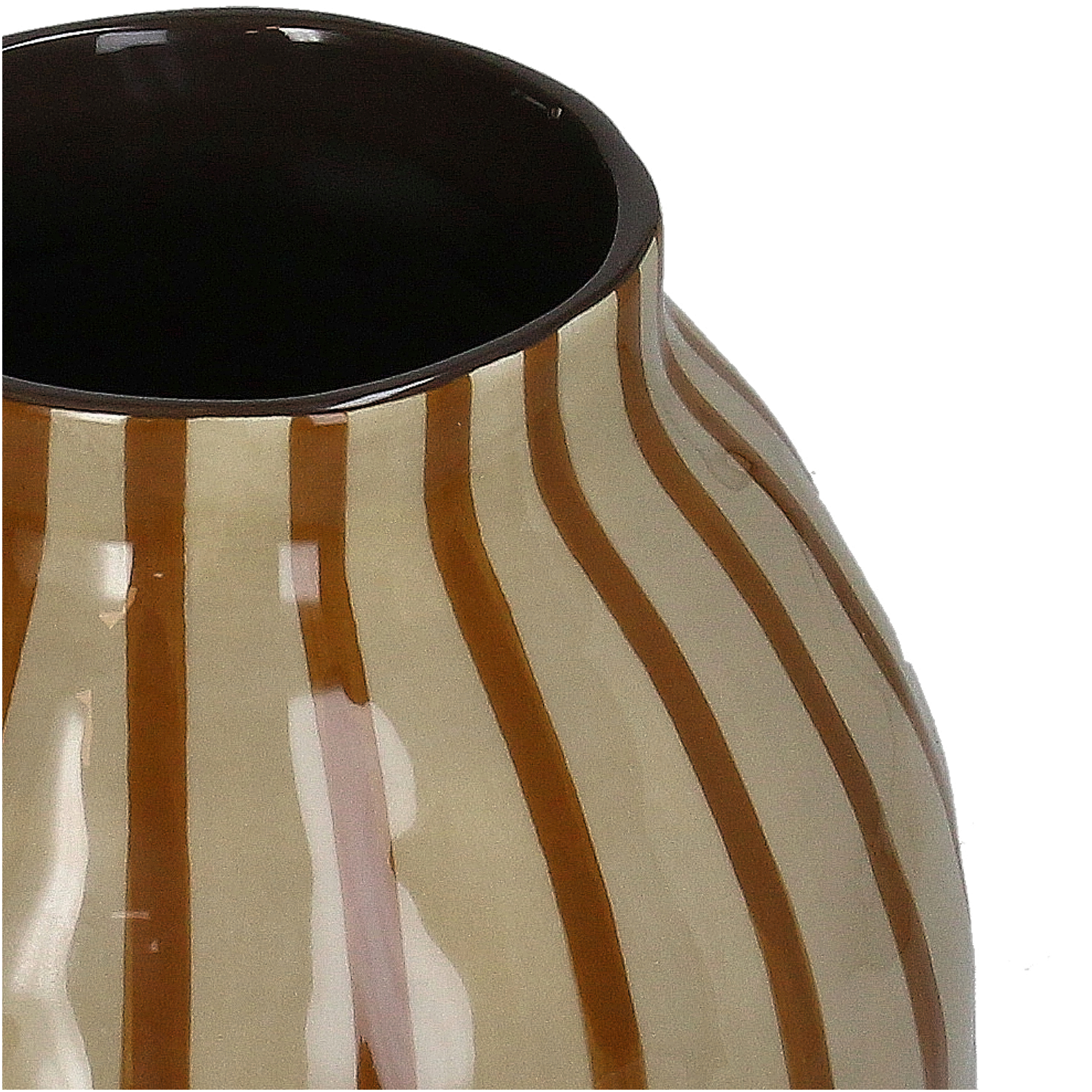 Vase Flutted With Stripes