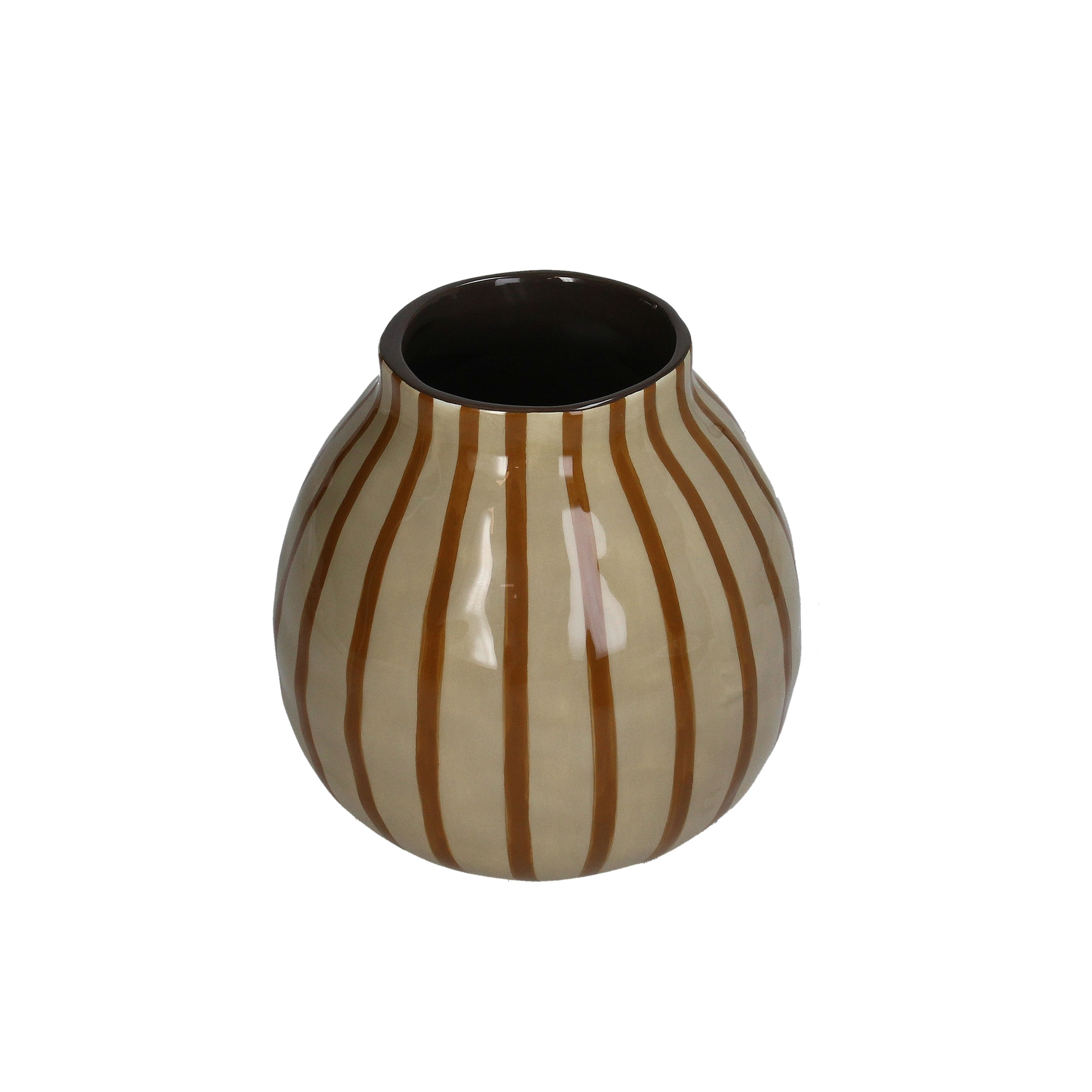 Vase Flutted With Stripes