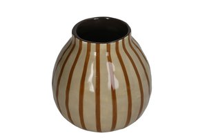 Vase Flutted With Stripes