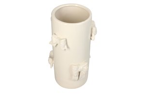 Vase With 3d Bow White