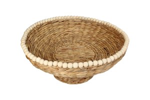 Bowl Footed Decor With Beads