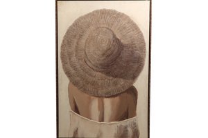 Wall Plaque Lady Canvas
