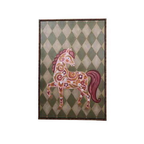 Wall Plaque Horse Canvas