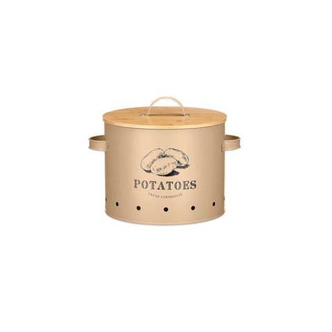 Potatoes Keeper With Bamboo Lid