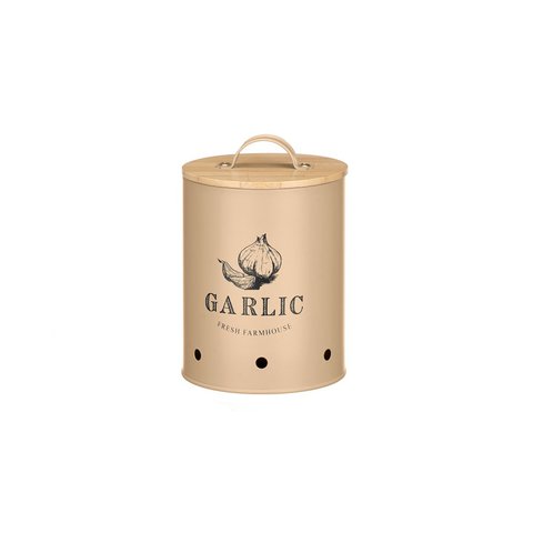 Garlic Keeper With Bamboo Lid