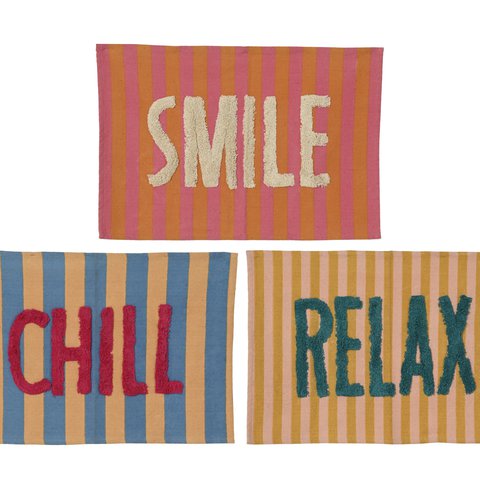 Rug Striped with Quotes
