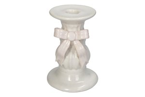 Candle Holder Bow Ivory