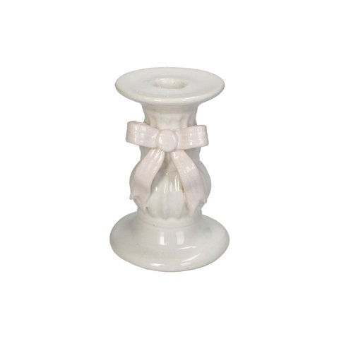 Candle Holder Bow Ivory
