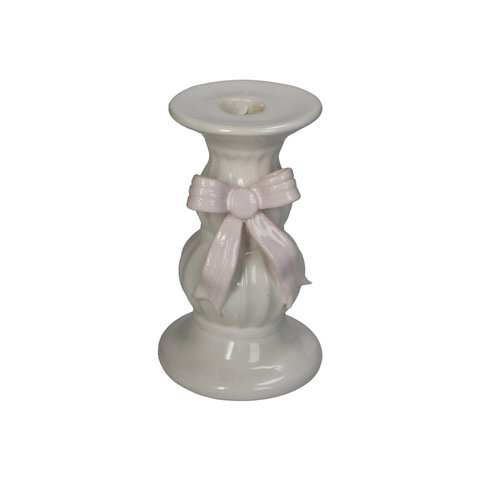 Candle Holder Bow Ivory