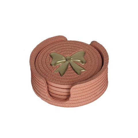 Coasters With Bow Pink