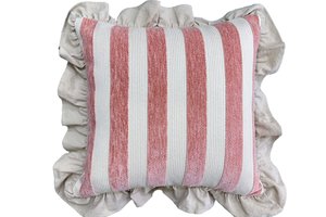 Cushion With Stripes Pink