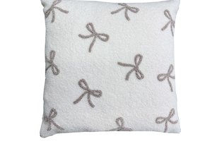 Cushion With Grey Bows